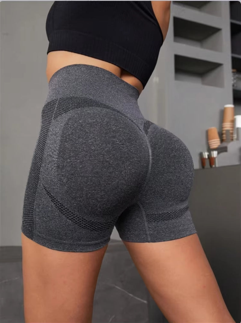 Women Yoga Shorts Fitness Seamless Push up Trainning Qucik Dry Sportwear Shorts Casual Tummy Control Gym Cycling Shorts Female