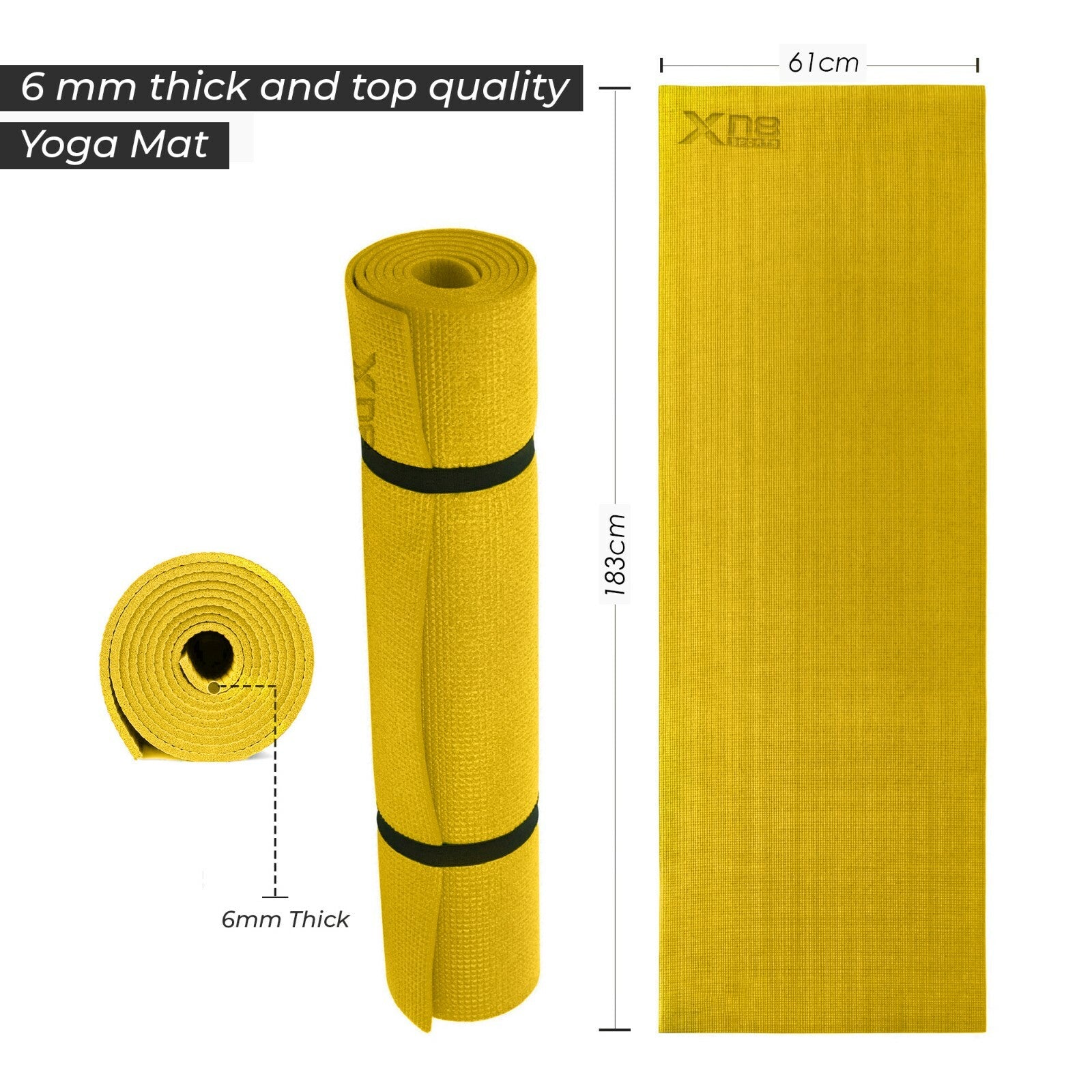 XN8 Yoga Mats Exercise Mat Gym Fitness Nonslip Pilates Aerobic Workout Bag Strap