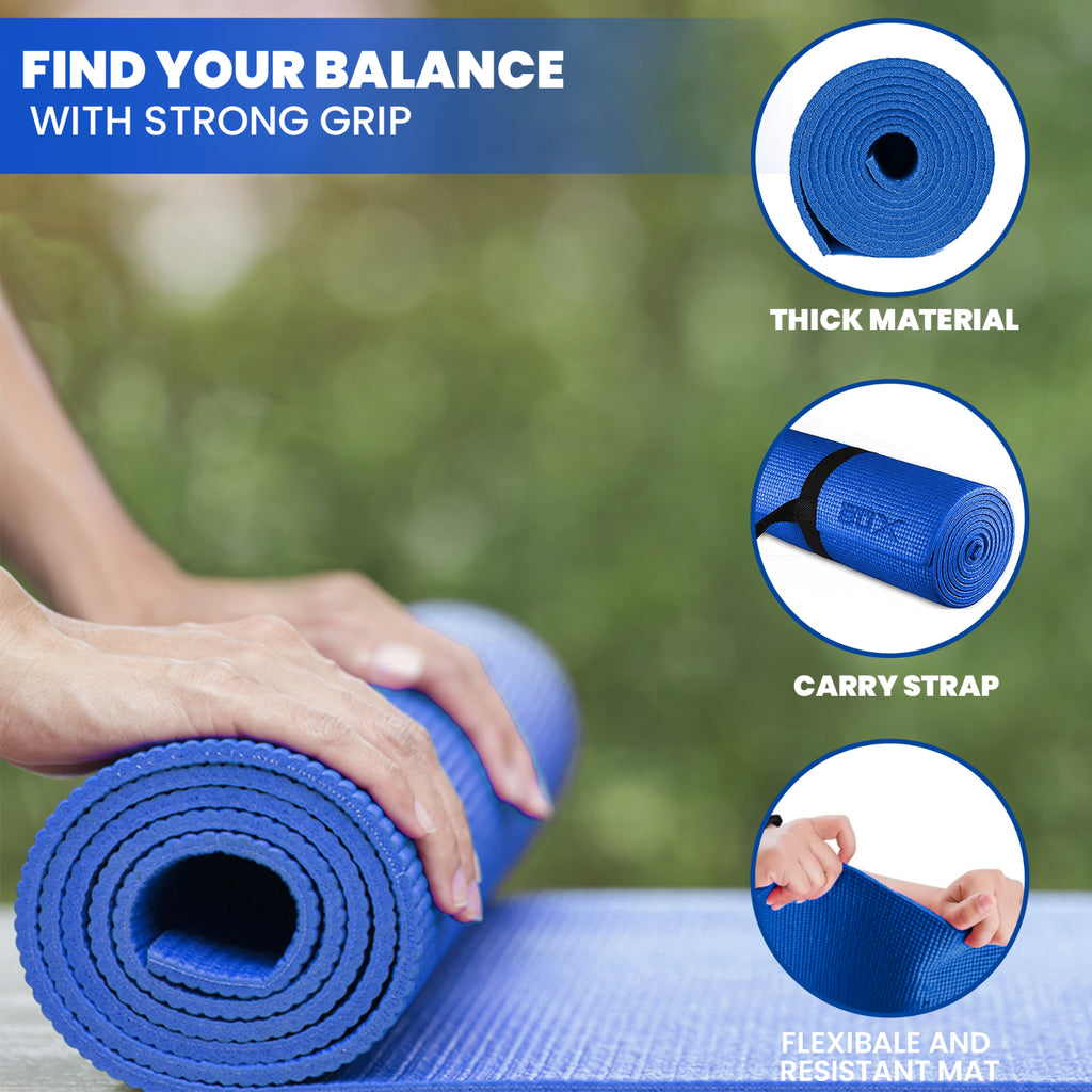 XN8 Yoga Mats Exercise Mat Gym Fitness Nonslip Pilates Aerobic Workout Bag Strap