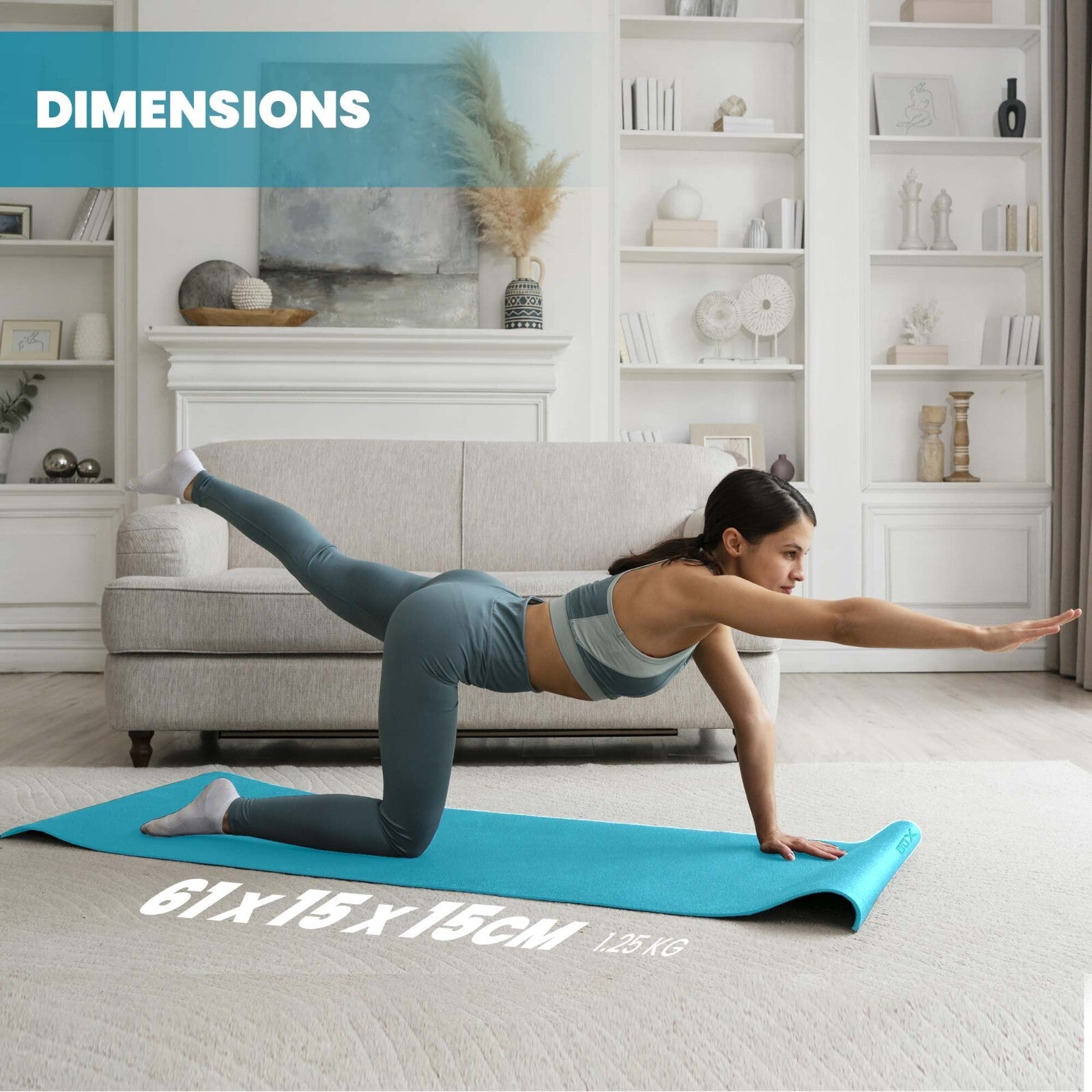 XN8 Yoga Mats Exercise Mat Gym Fitness Nonslip Pilates Aerobic Workout Bag Strap